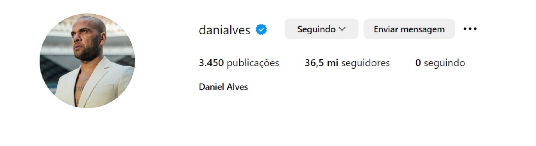 Instagram Daniel Alves 